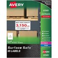 Avery Label, Srfsafe, Rem, Wht, 100Pk AVE61505